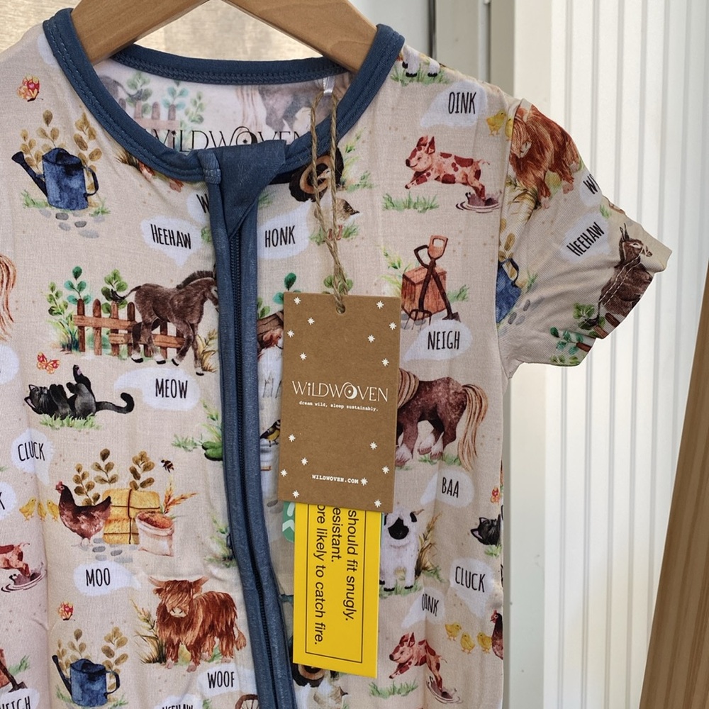 Wild Woven (formerly Kind Thing) Pasture Bedtime Shortie Romper